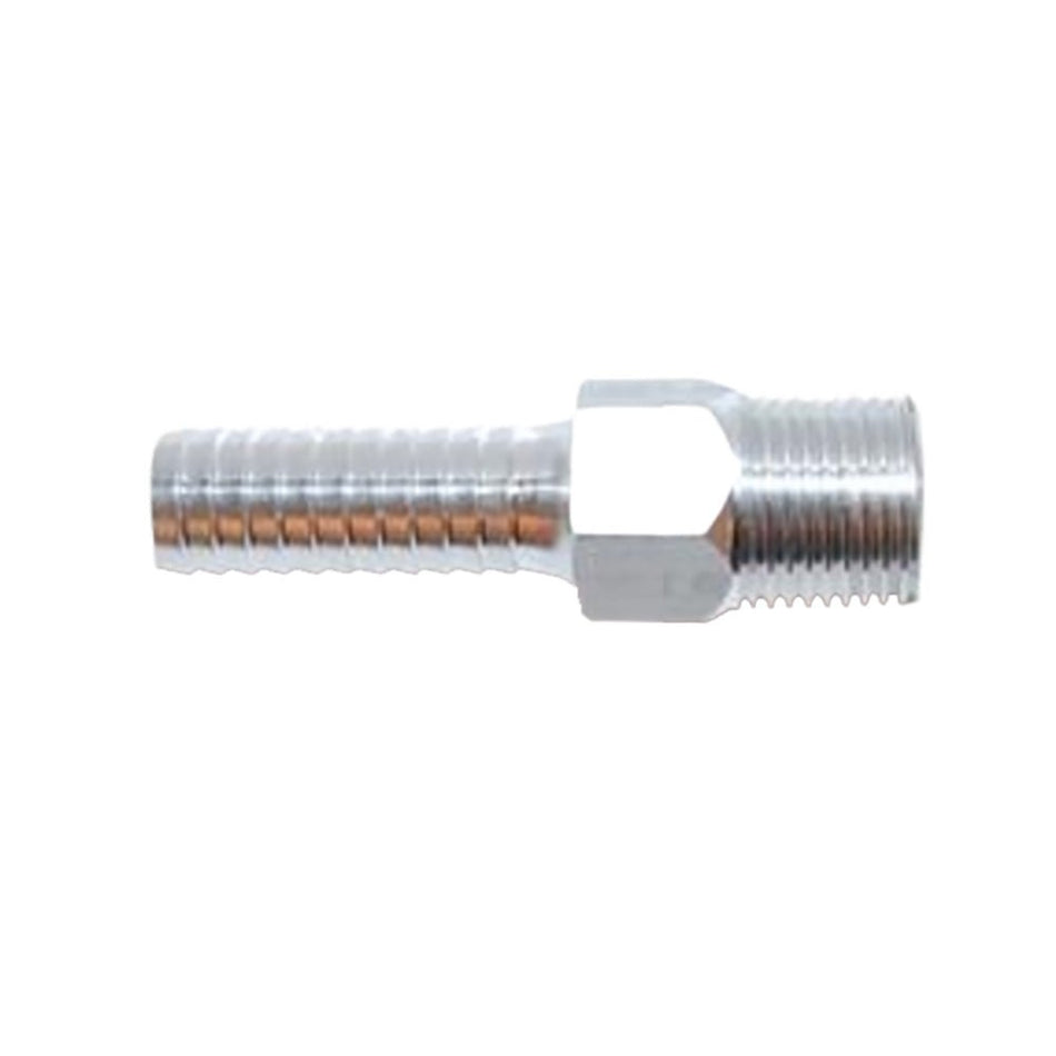 Attwood Universal Aluminum Fuel Hose Fitting - 3/8" NPT x 3/8" Barb - Get Tight Gear