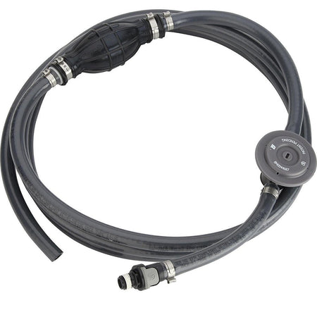 Attwood Universal Fuel Line Kit - 3/8" Dia. x 12' Length w/Sprayless Connectors & Fuel Demand Valve - Get Tight Gear