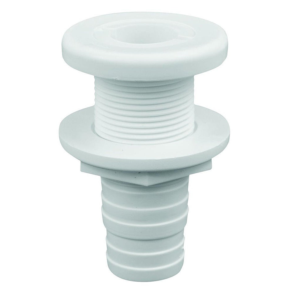 Attwood White Plastic Thru - Hull Fitting - 1 - 1/8" Inner Diameter - Get Tight Gear