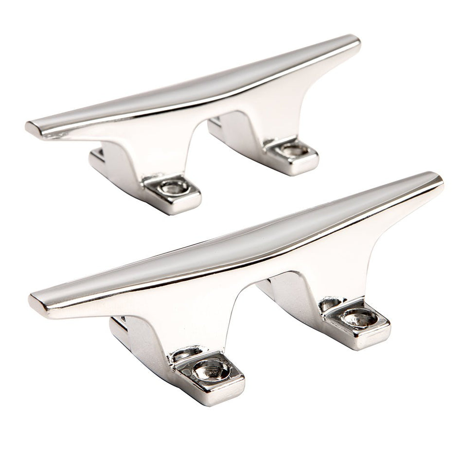 Attwood ZAMAK Chrome Plated Zinc Cleats - Pair - 4 - 1/2" - Get Tight Gear