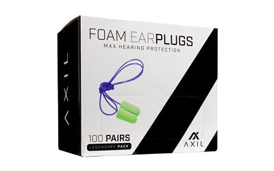 AXIL FOAM EAR PLUGS 100 PAIR W/LNYRD - Get Tight Gear