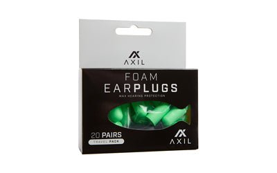 AXIL FOAM EAR PLUGS 20 PAIR TRVL PK - Get Tight Gear