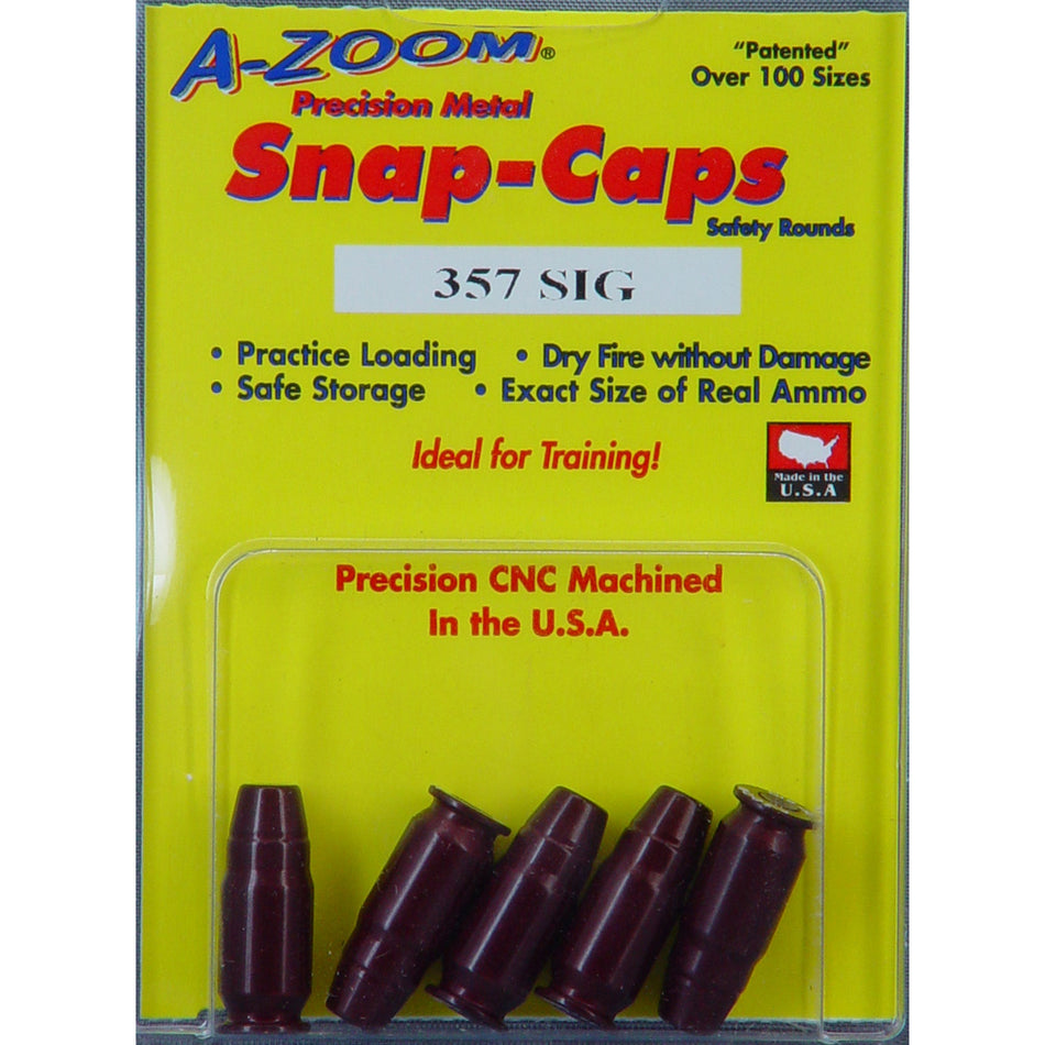 AZOOM SNAP CAPS 357SIG 5/PK - Get Tight Gear