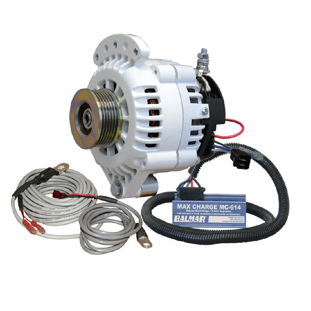 Balmar 621 Series 120A Kit w/MC - 618 Regulator, T - Sensor, K6 Pulley, Single Foot & Mounting Hardware - Get Tight Gear