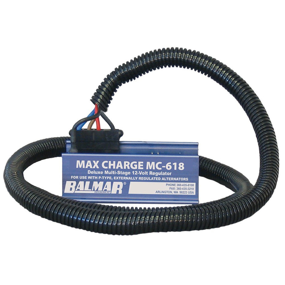 Balmar Max Charge MC - 618 Multi - Stage Regulator w/ 54" Harness - 12V - Get Tight Gear