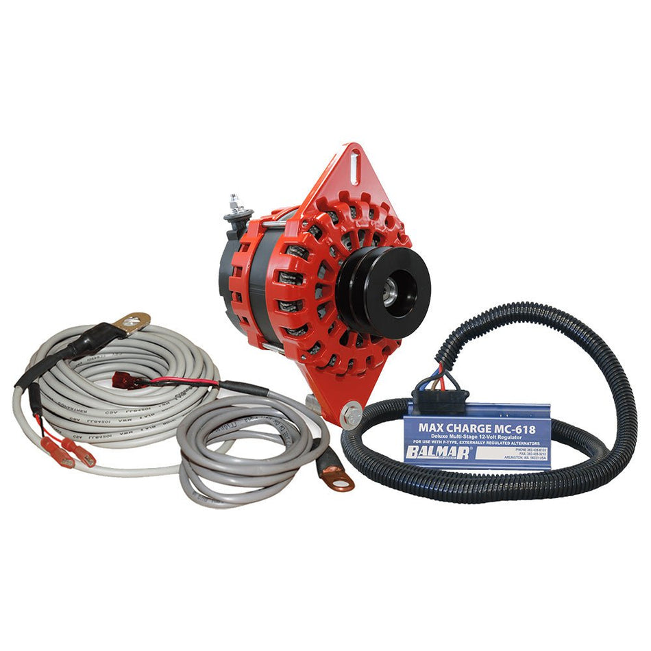 Balmar XT 250A Singleft Alternator, MC Regulator, T Sensors, Dualpul, Kit - Get Tight Gear