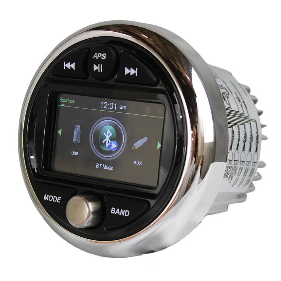 Banshee Marine 3" Gauge Style Radio w/Bluetooth - Get Tight Gear