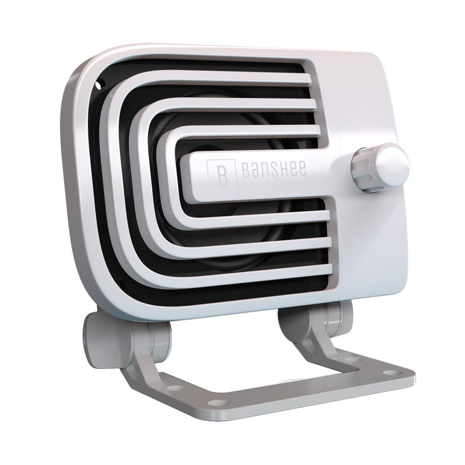Banshee Marine Active External VHF Speaker - White - Get Tight Gear