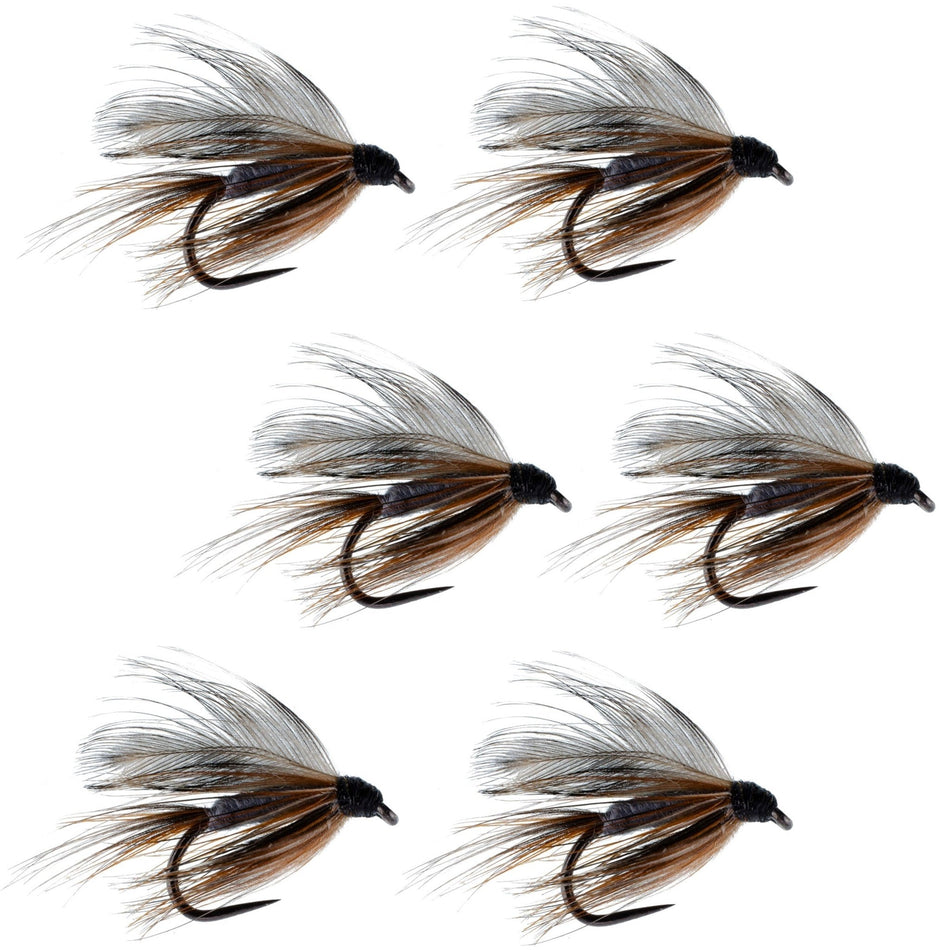Barbless Adams Classic Wet Fly Fly Fishing Flies - 6 Flies Hook Size 14 - Get Tight Gear