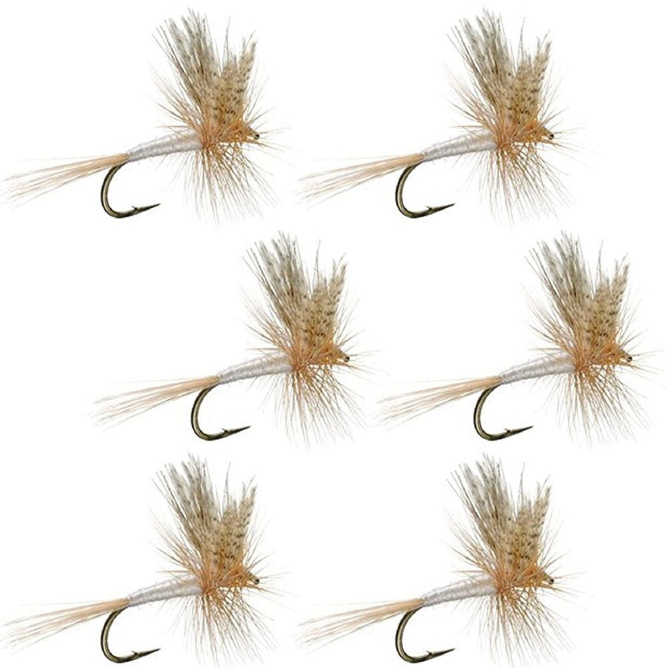 Barbless Light Cahill Classic Trout Dry Fly Fishing Flies - Set of 6 Flies Size 14 - Get Tight Gear