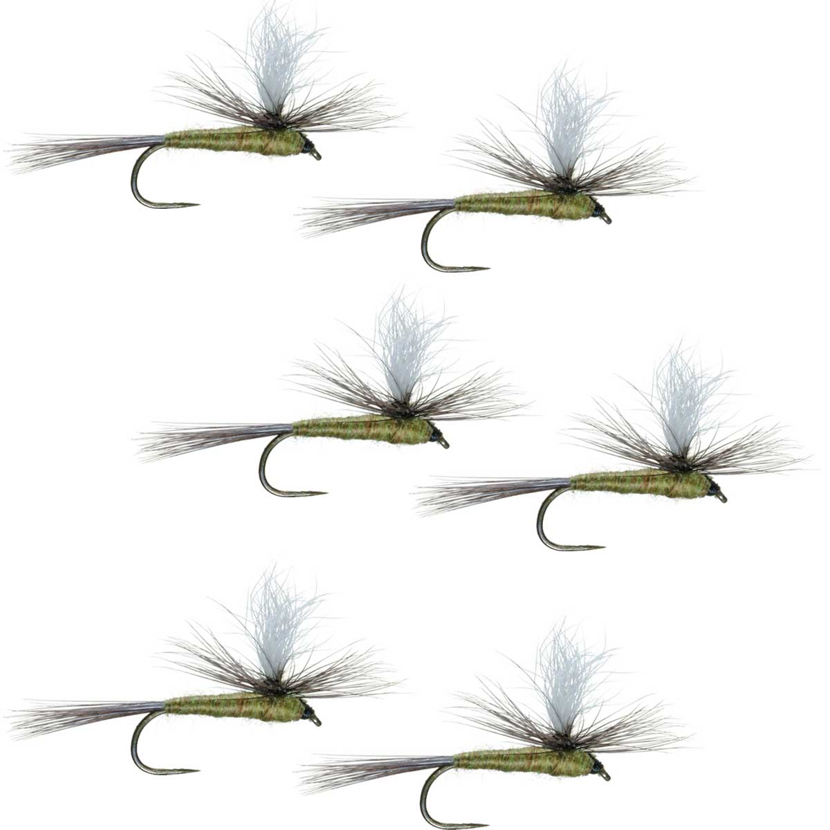 Barbless Parachute Blue Winged Olive BWO Classic Trout Dry Fly Fishing Flies - Set of 6 Flies Size 20 - Get Tight Gear