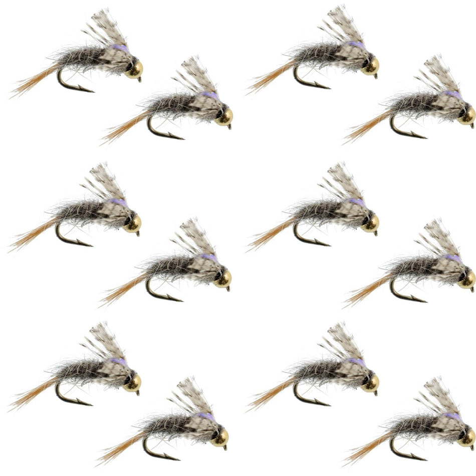 Barrs Baetis Emerger BWO Wet Fly Fishing Flies - 1 Dozen Flies Hook Size 16 - Get Tight Gear