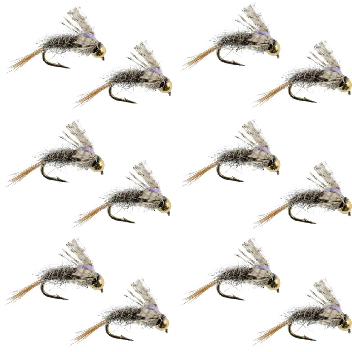 Barrs Baetis Emerger BWO Wet Fly Fishing Flies - 1 Dozen Flies Hook Size 18 - Get Tight Gear