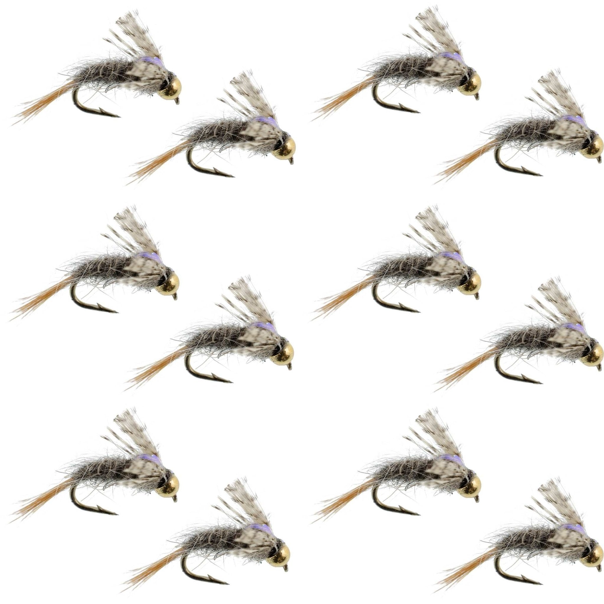 Barrs Baetis Emerger BWO Wet Fly Fishing Flies - 1 Dozen Flies Hook Size 18 - Get Tight Gear