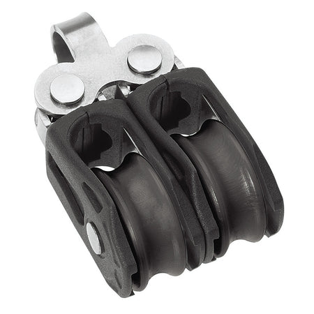 Barton Marine Size 0 20mm Plain Bearing Pulley Block Double Fixed Eye - Get Tight Gear