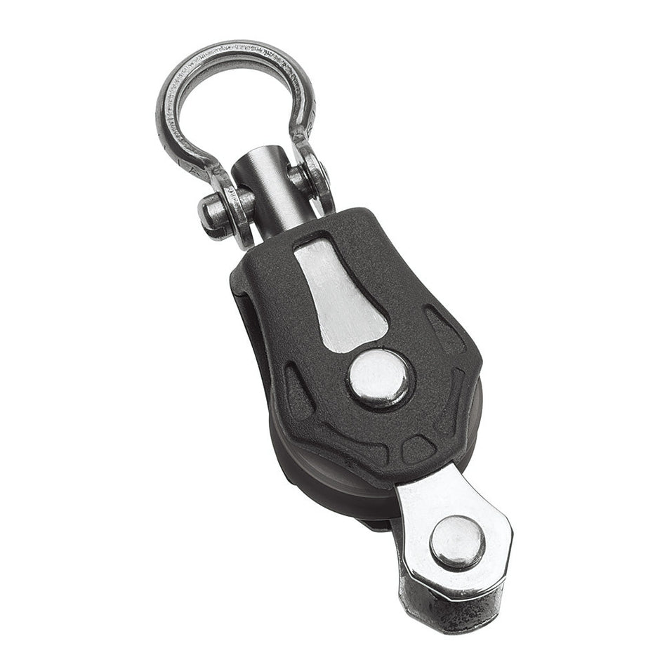 Barton Marine Size 0 20mm Plain Bearing Pulley Block Single Swivel & Becket - Get Tight Gear