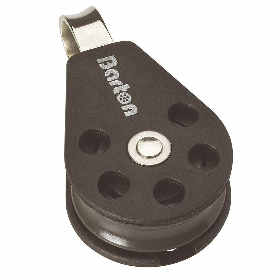 Barton Size 1 30mm Plain Bearing Pulley Block Single Fixed Eye - Get Tight Gear