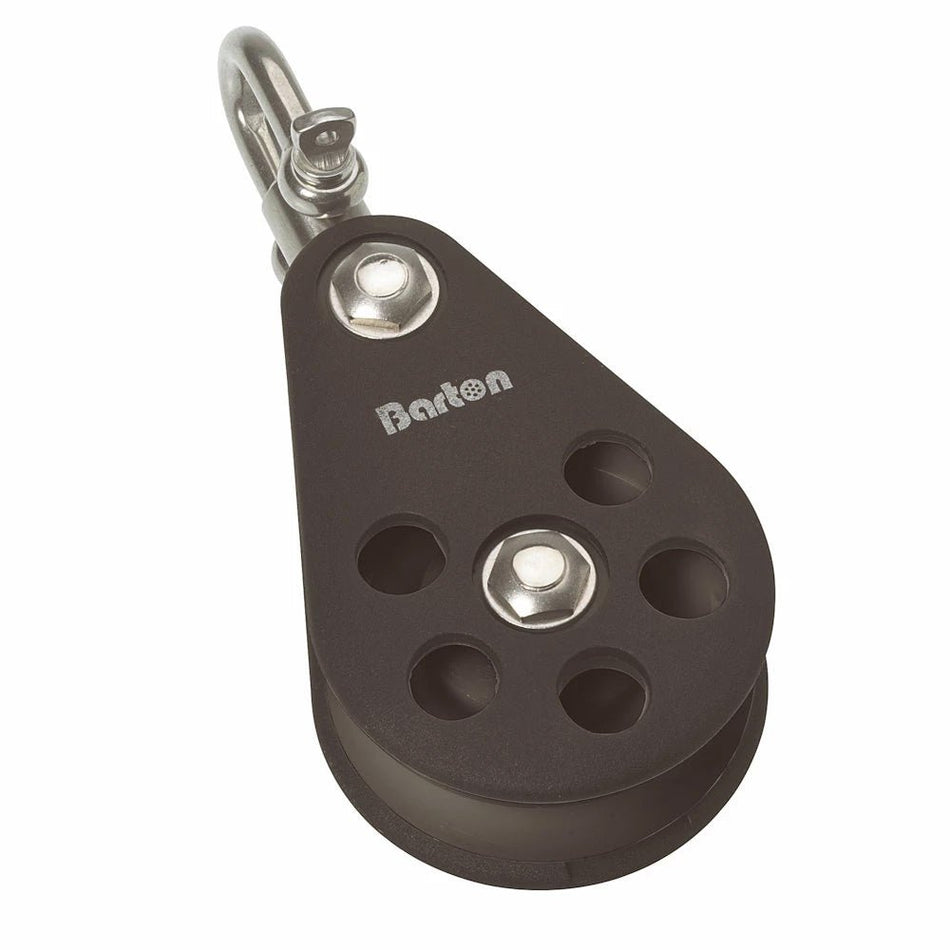 Barton Size 5 54mm Plain Bearing Pulley Block Single Block Swivel - Get Tight Gear