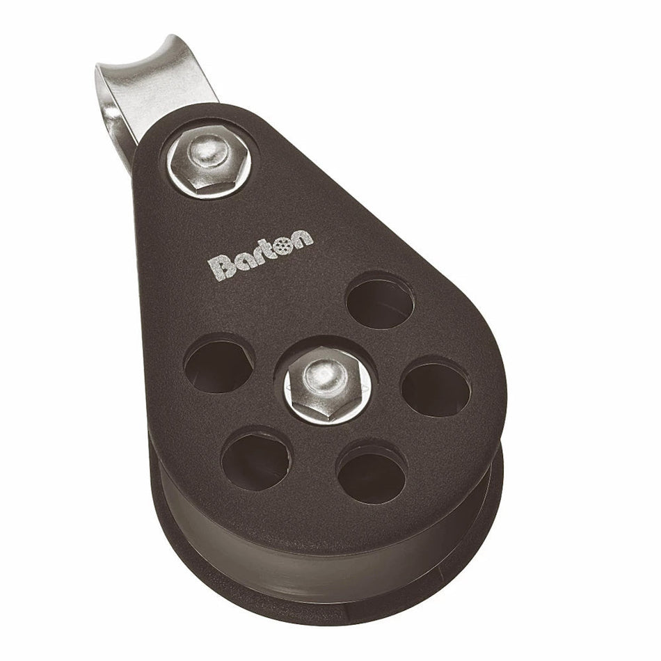 Barton Size 6 64mm Plain Bearing Pulley Single Block Fixed Eye - Get Tight Gear