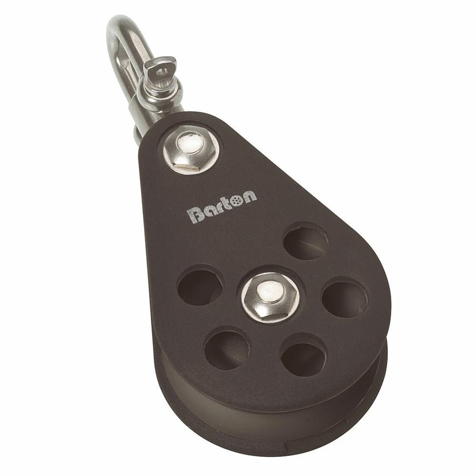 Barton Size 7 70mm Plain Bearing Pulley Block Single Swivel - Get Tight Gear