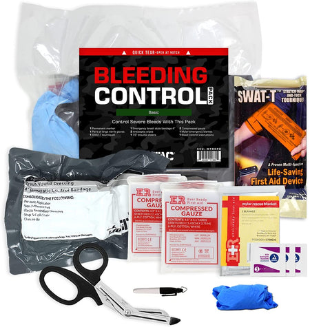 Basic Bleeding Control Kit with SWAT - T Tourniquet - Get Tight Gear