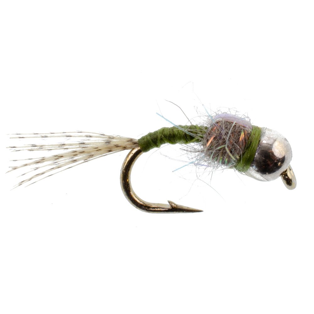 Basics Collection - Essential Bead Head Midge Nymph Assortment - 10 Wet Flies - 5 Patterns - Hook Sizes 14, 16, 18 - Get Tight Gear