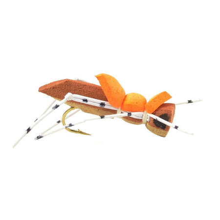 Basics Collection - Foam Hoppers Dry Fly Assortment - 10 Dry Fishing Grasshopper Flies - 5 Patterns - Hook Size 10 - Get Tight Gear