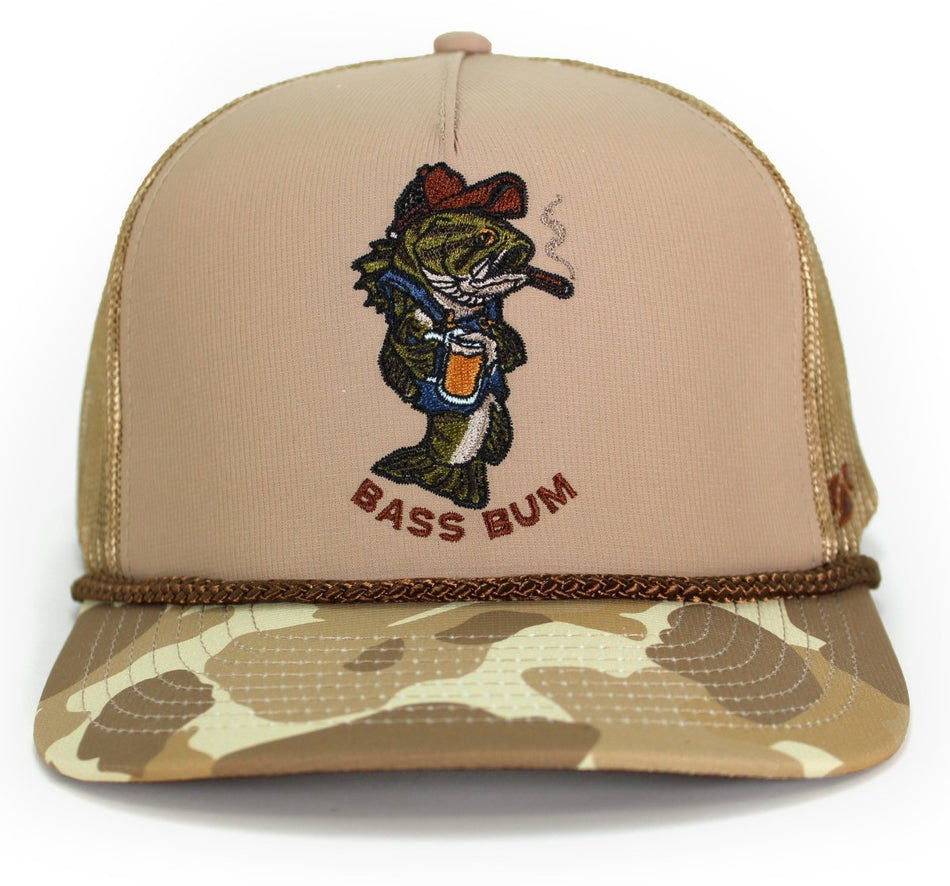 Bass Bum 5 - Panel Bass Fishing Hat - Get Tight Gear