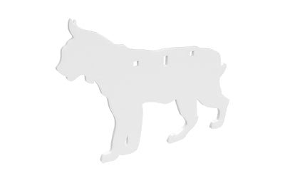 B/C AR500 3/8 SILHOUETTE BOBCAT WHT - Get Tight Gear