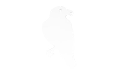 B/C AR500 3/8 SILHOUETTE CROW WHT - Get Tight Gear