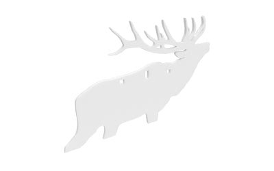 B/C AR500 3/8 SILHOUETTE ELK WHT - Get Tight Gear