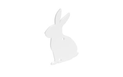 B/C AR500 3/8 SILHOUETTE RABBIT WHT - Get Tight Gear