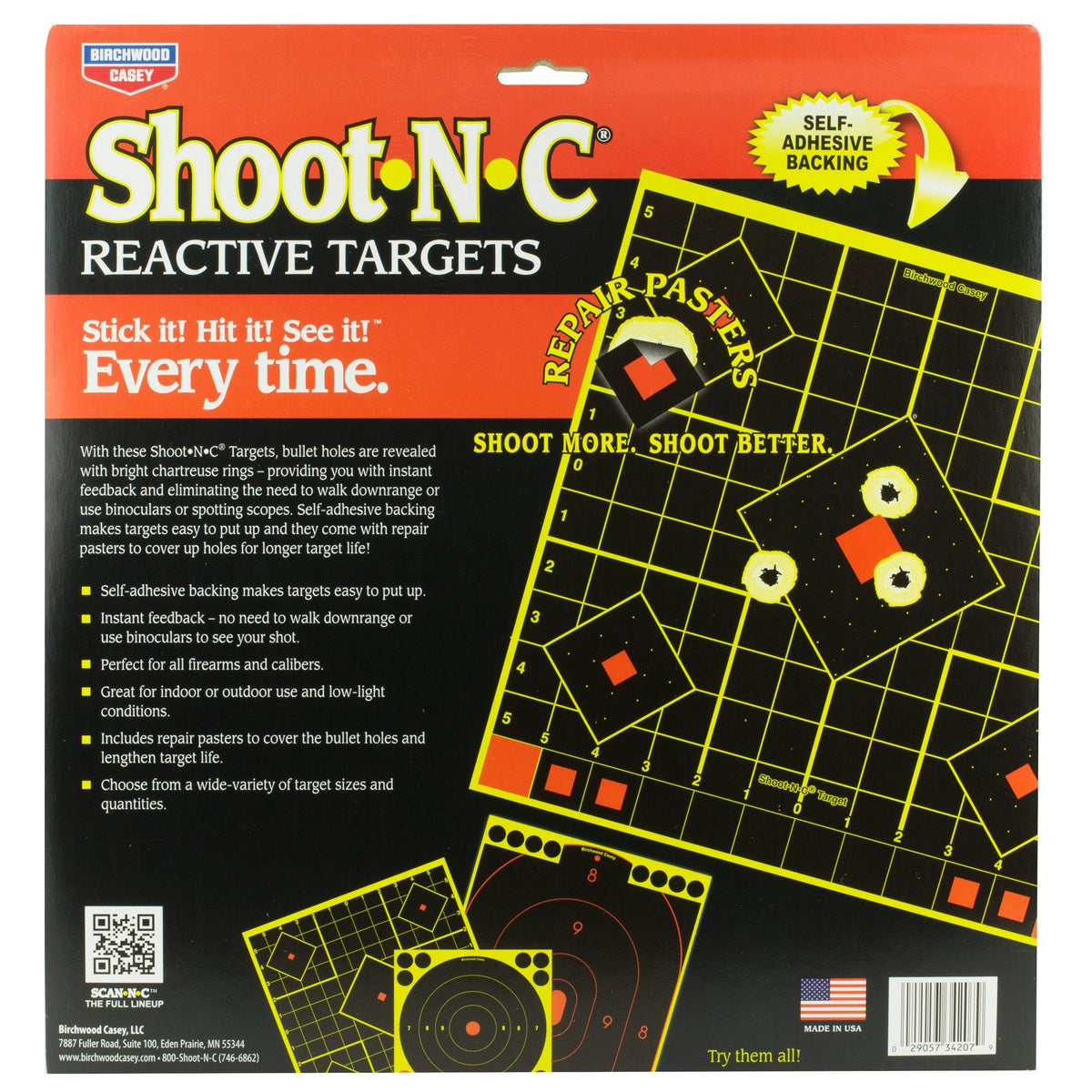 B/C SHT - N - C 12 SIGHT - IN TRGT 5PK - Get Tight Gear