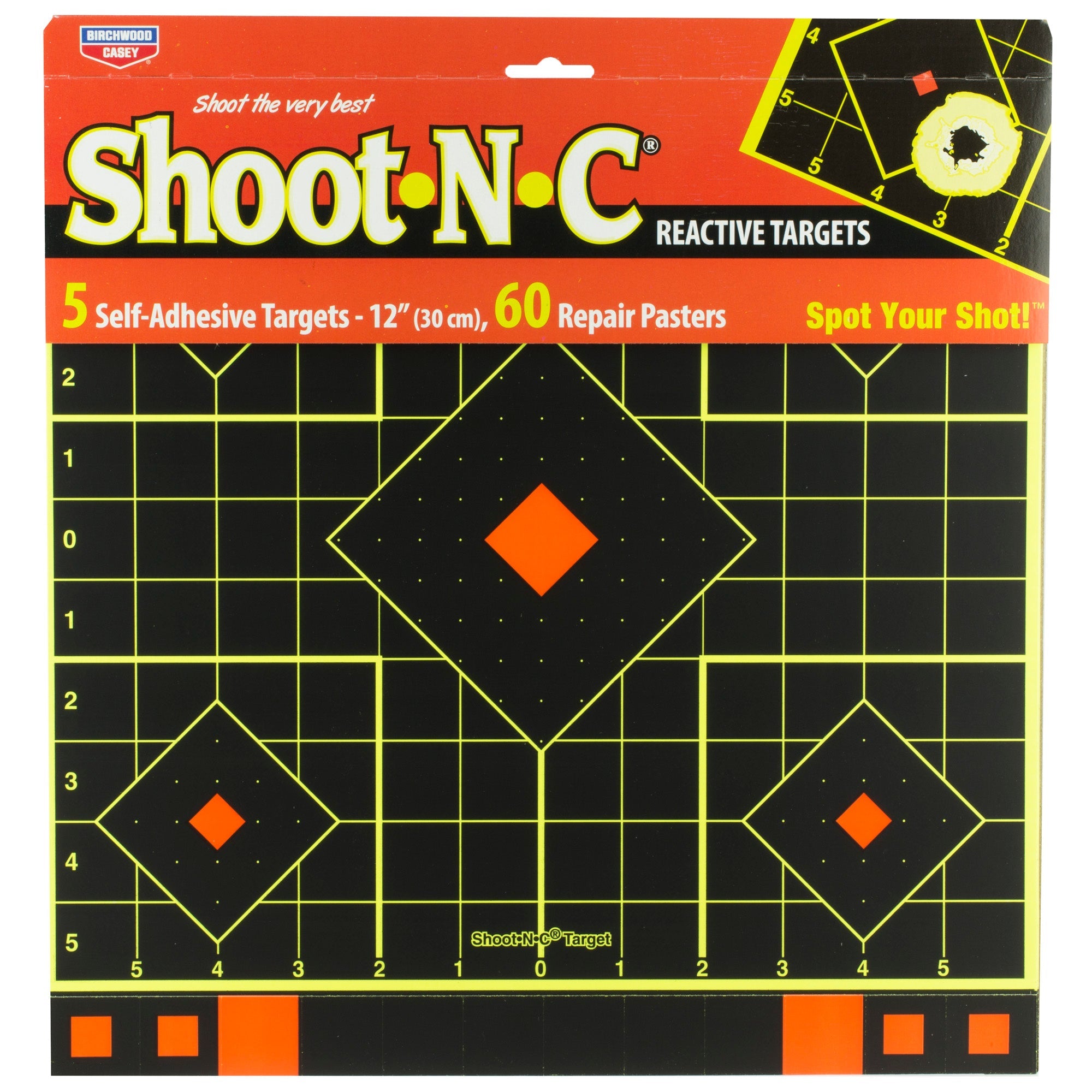 B/C SHT - N - C 12 SIGHT - IN TRGT 5PK - Get Tight Gear