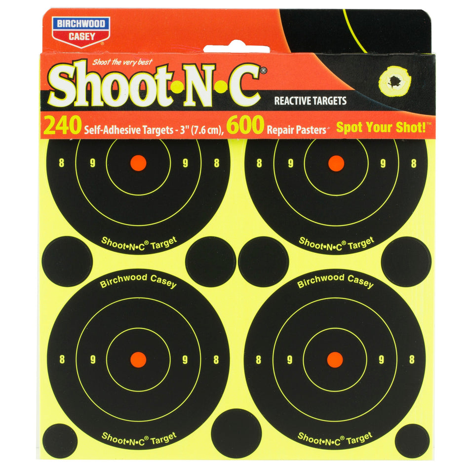 B/C SHT - N - C RND BULLSEYE TGT 240 - 3 - Get Tight Gear
