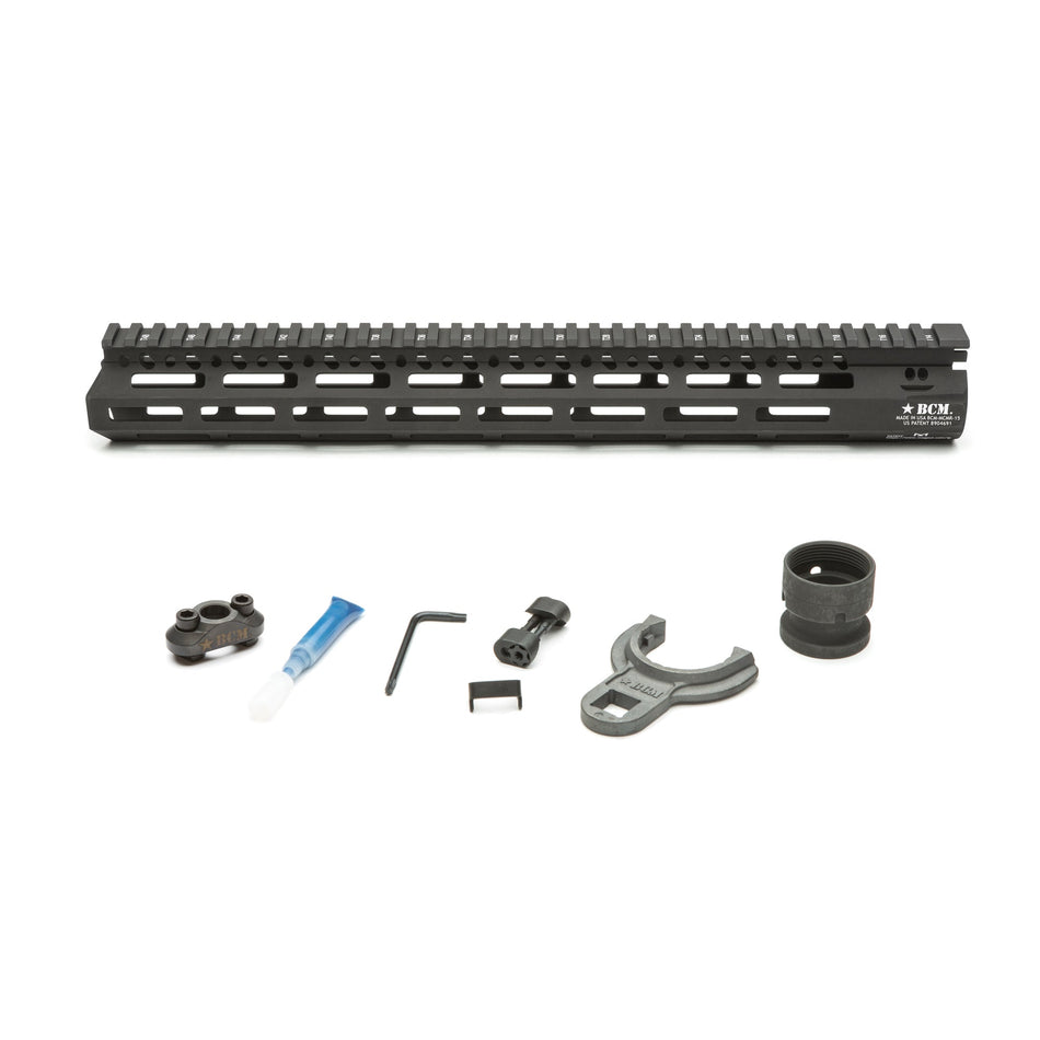 BCM GUNFTR MCMR RAIL 556 15 BLK MLK - Get Tight Gear