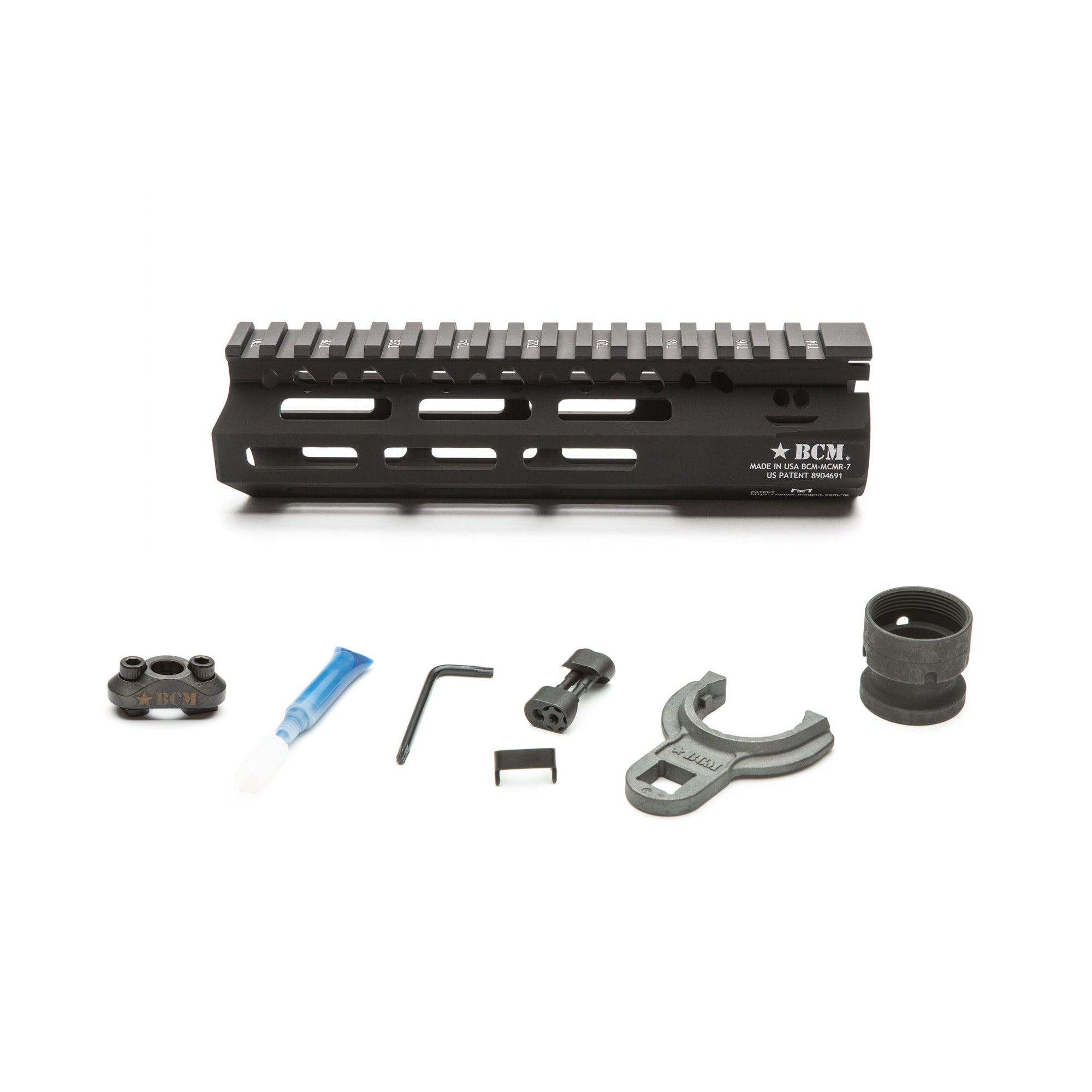 BCM GUNFTR MCMR RAIL 556 7 BLK MLOK - Get Tight Gear