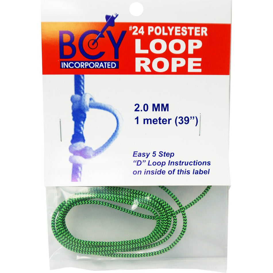 BCY 24 D - Loop Material Flo Green/Black 1m - Get Tight Gear
