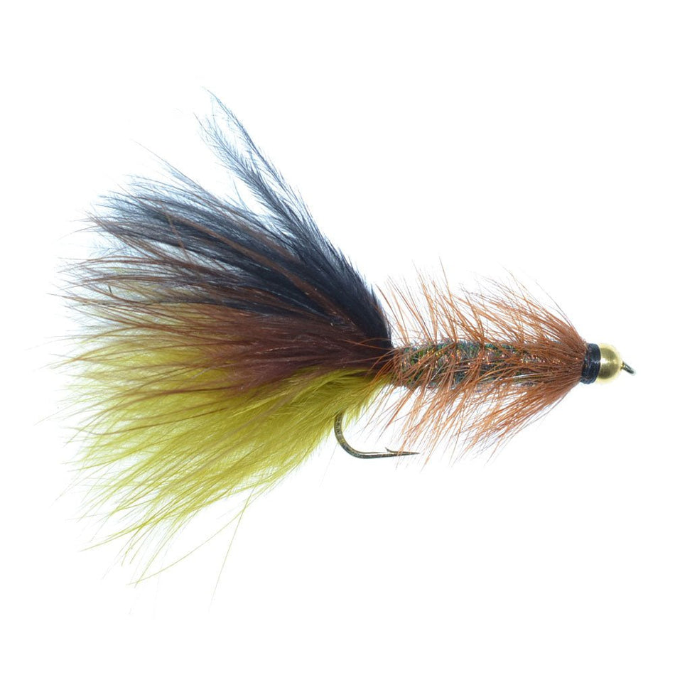 Bead Head Crystal Woolly Bugger Streamer Flies - Set of 12 Bass and Trout Flies - Hook Size 4 - Get Tight Gear