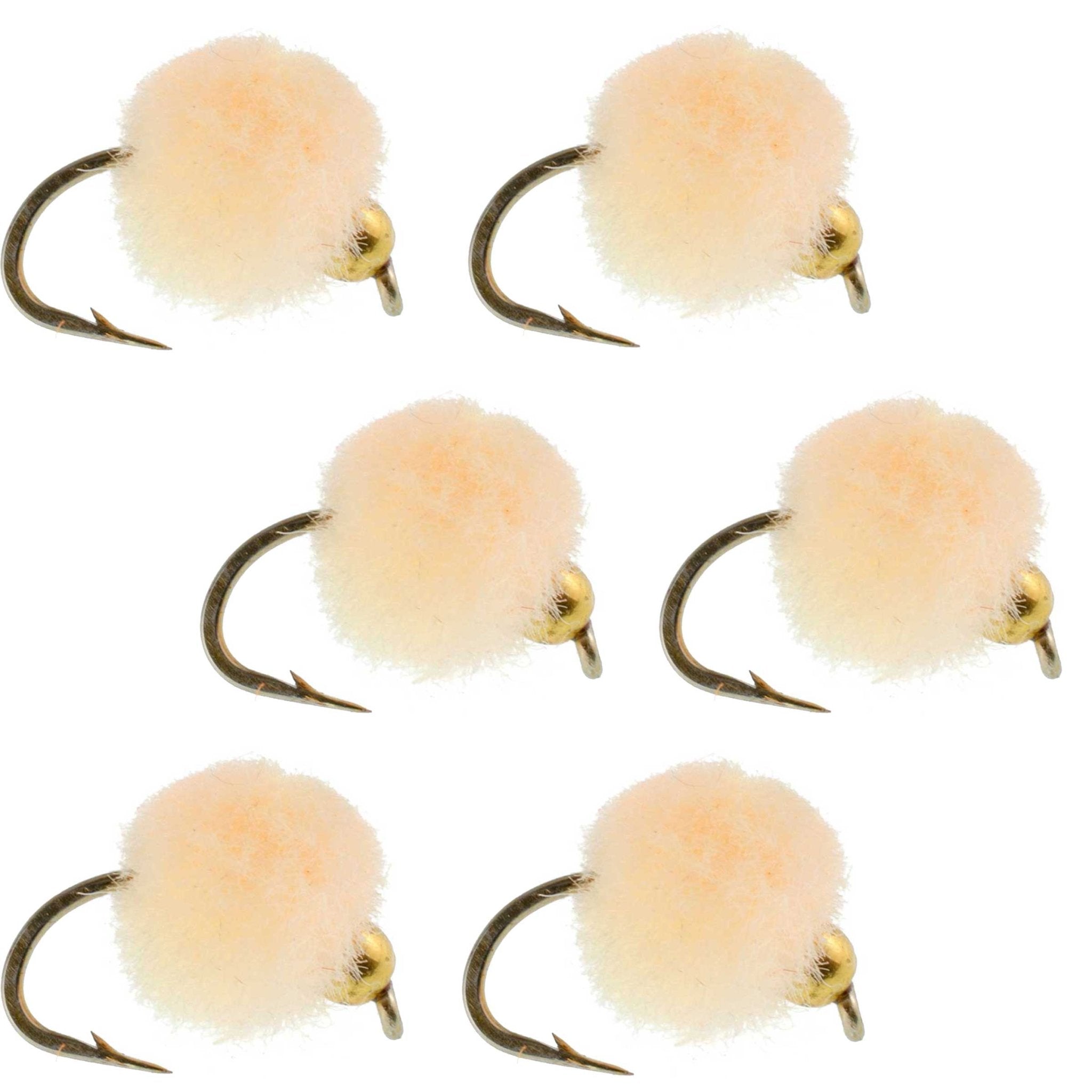 Bead Head Oregon Cheese Egg Fly Fishing Flies - 6 Flies Hook Size 16 - Get Tight Gear
