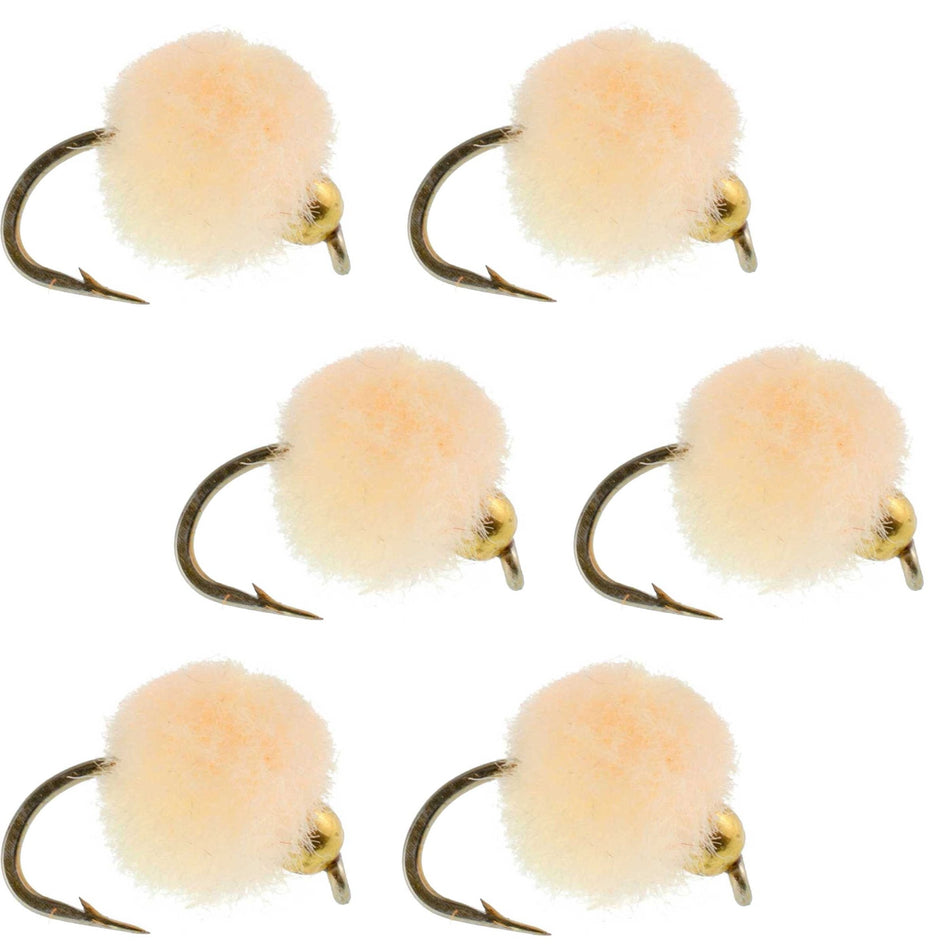 Bead Head Oregon Cheese Egg Fly Fishing Flies - 6 Flies Hook Size 16 - Get Tight Gear