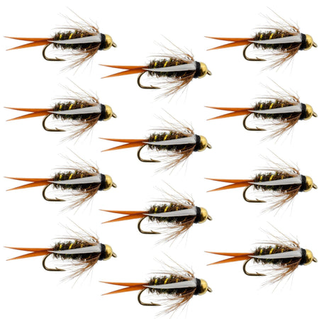 Bead Head Prince Nymph Fly Fishing Flies - 1 Dozen Flies Hook Size 14 - Get Tight Gear