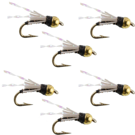 Beadhead Black 3 Dollar Dip Serendipity Wet Fly Fishing Flies - 6 Flies Hook Size 16 - Get Tight Gear