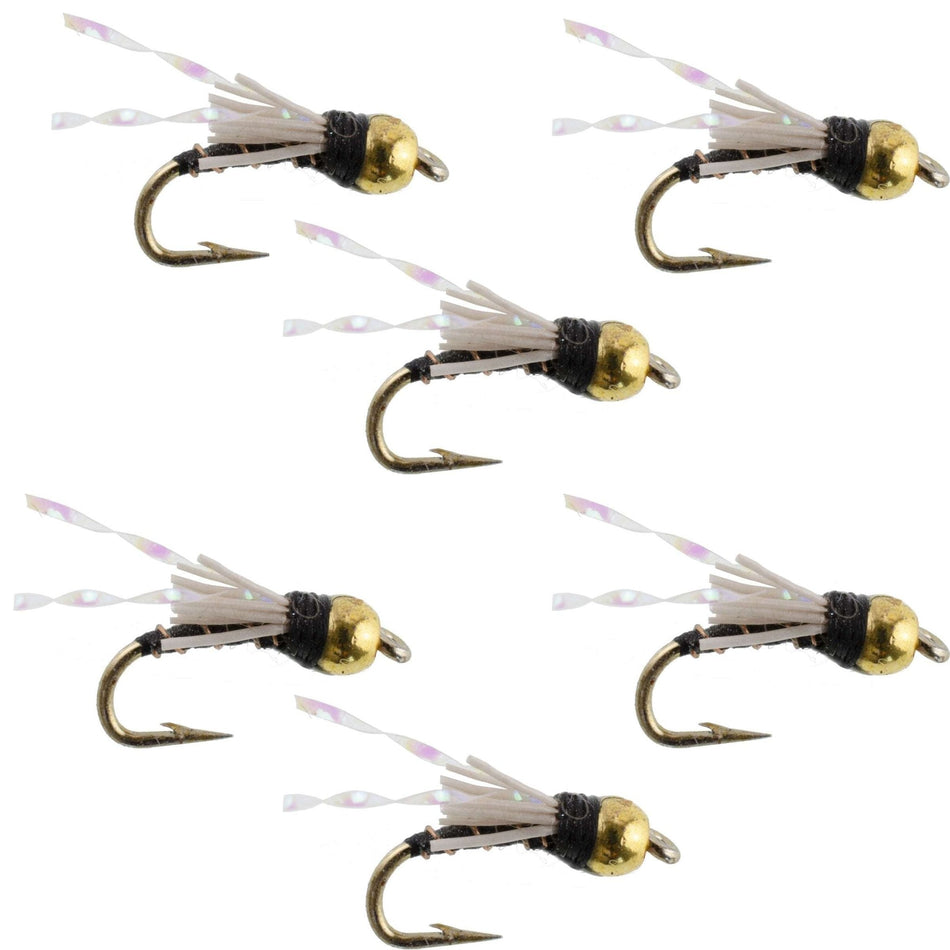 Beadhead Black 3 Dollar Dip Serendipity Wet Fly Fishing Flies - 6 Flies Hook Size 18 - Get Tight Gear