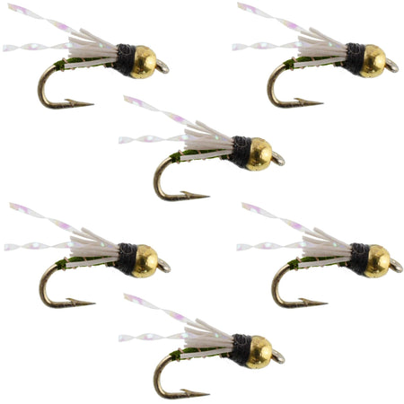 Beadhead Olive 3 Dollar Dip Serendipity Wet Fly Fishing Flies - 6 Flies Hook Size 16 - Get Tight Gear