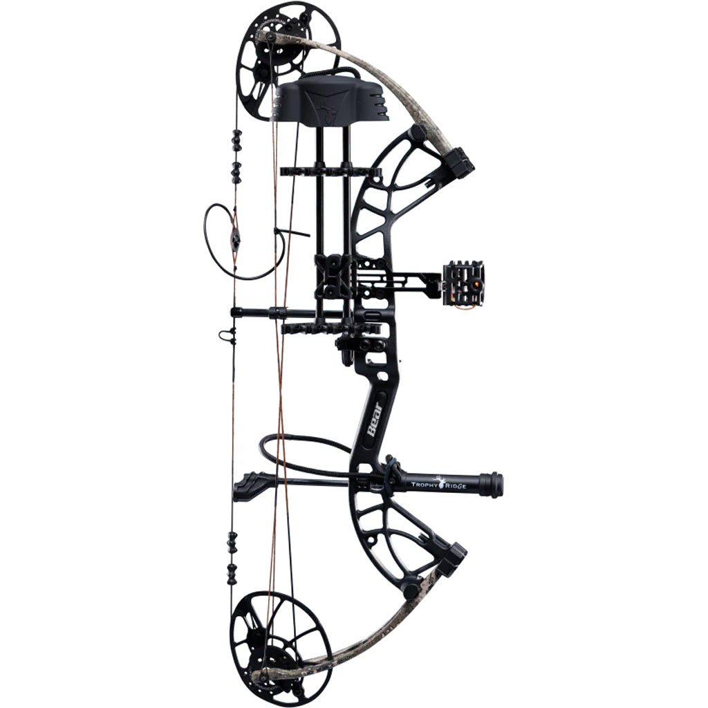 Bear Cruzer G4 RTH Bow Package Black/True Timber Strata 10 - 70 lbs. LH - Get Tight Gear