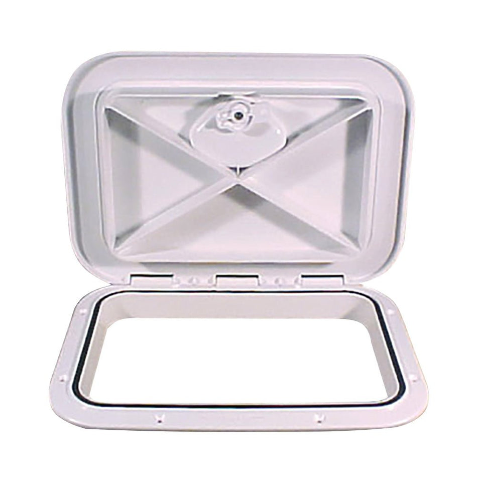 Beckson 11" x 15" Flush Hatch White - ASA Material - Acrylonitrile Styrene Acrylate - Get Tight Gear