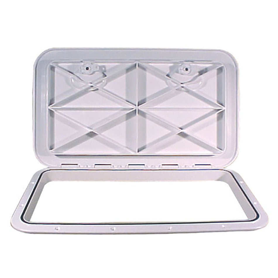 Beckson 14" x 24" Flush Hatch White - ASA Material - Acrylonitrile Styrene Acrylate - Get Tight Gear