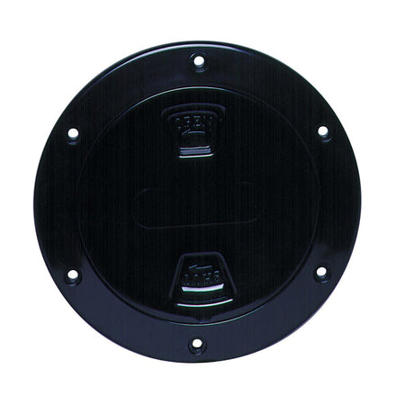 Beckson 4" Smooth Center Screw - Out Deck Plate - Black - Get Tight Gear