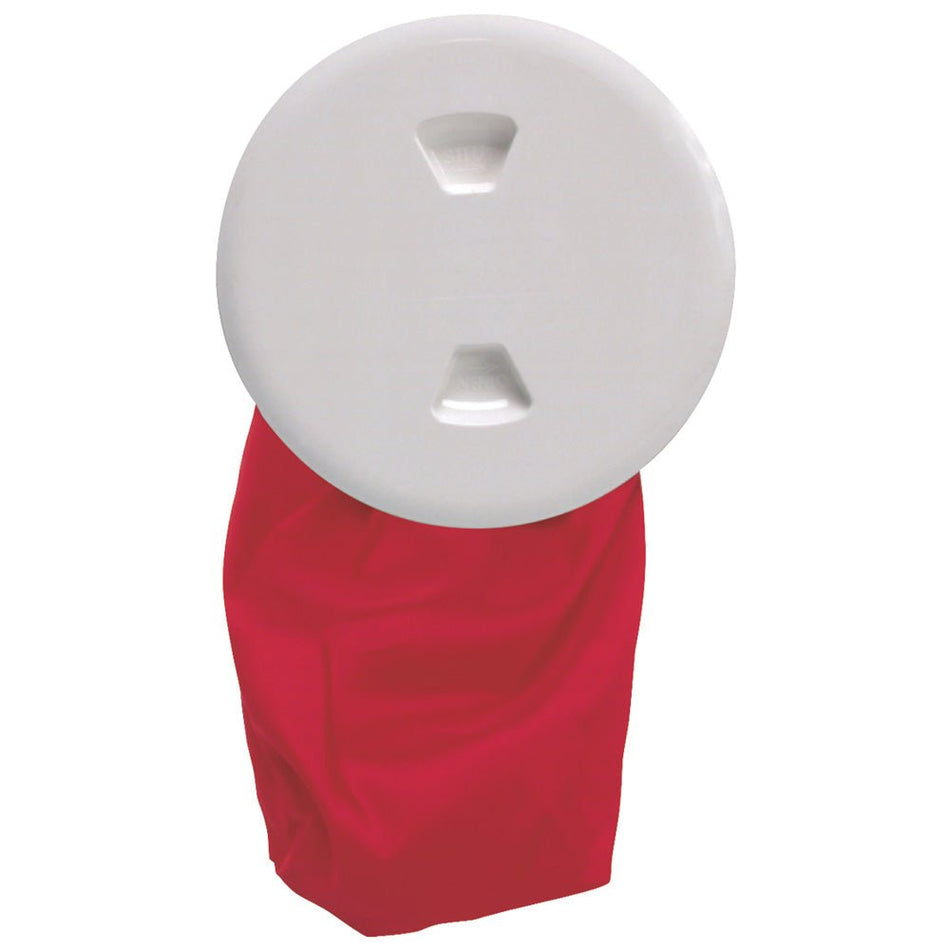Beckson 5" Stow - Away Deck Plate - White w/12" Bag - Get Tight Gear